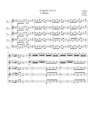 Concerto, T. Co.2 (arrangement for recorders)