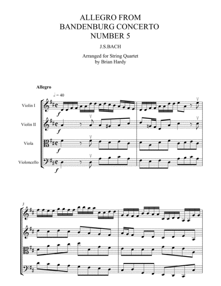 Allegro from Brandenburg Concerto No. 5 image number null