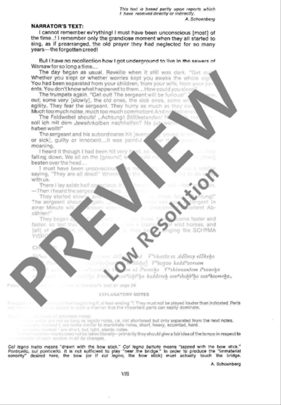 A Survivor from Warsaw Men's Choir scores gallery preview page 15