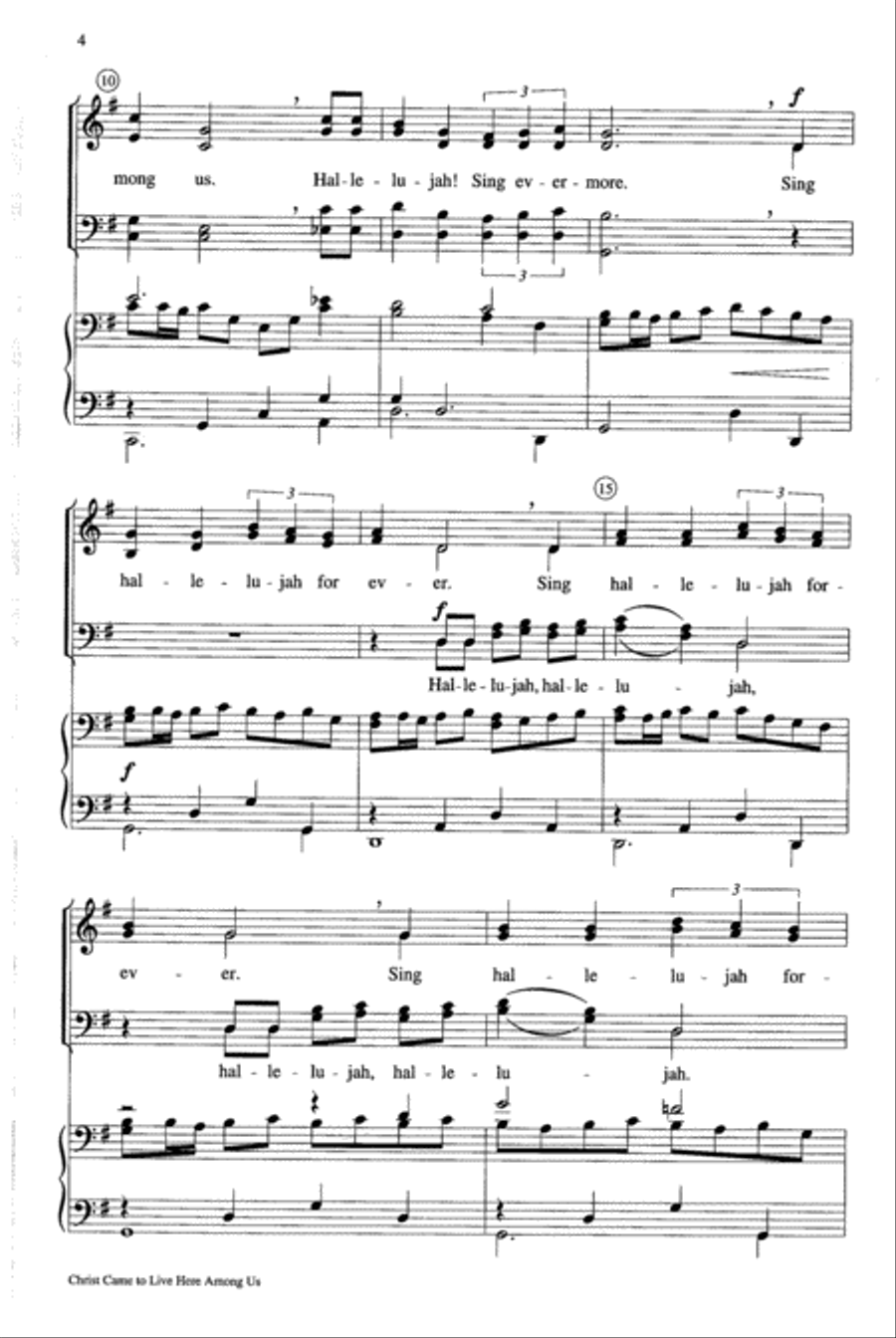 Christ Came to Live Here Among Us 4-Part scores gallery preview page 3