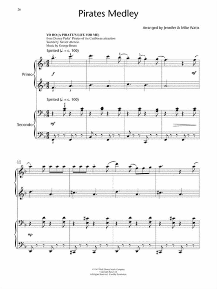 Easy Disney Duets – Popular Songs Series Piano Method scores gallery preview page 2