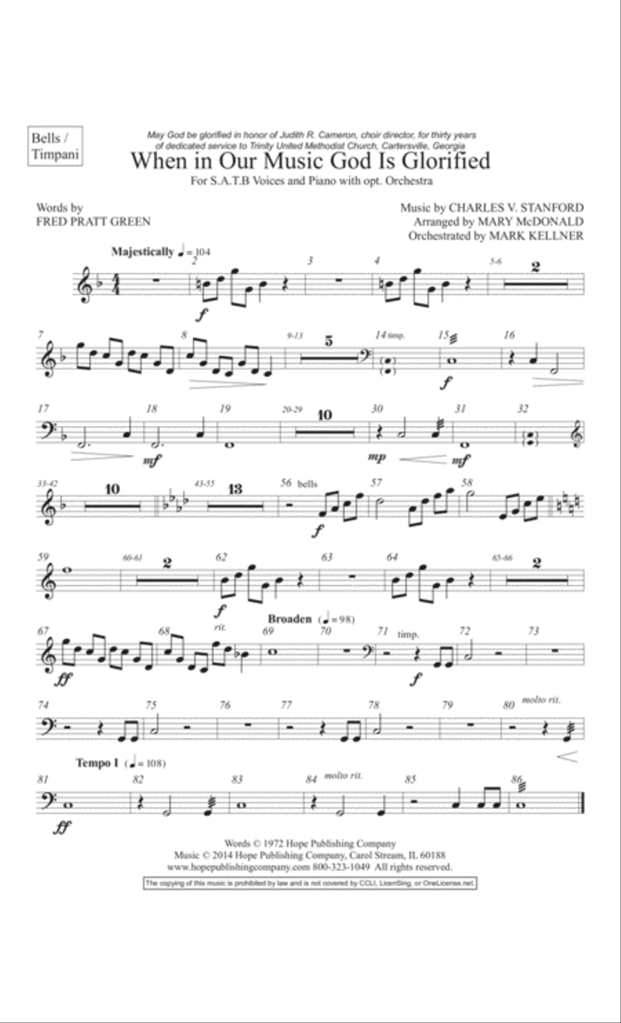 When in Our Music God Is Glorified 4-Part scores gallery preview page 38