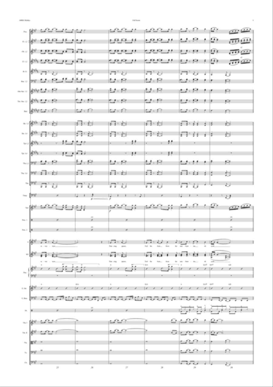 Abba Medley Full Orchestra scores gallery preview page 5