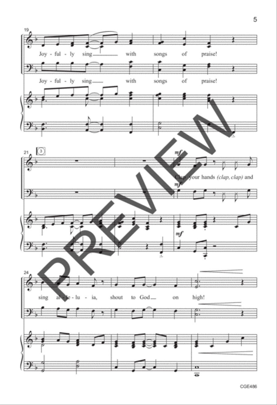 Jubilate Deo (SATB) Jubilate Deo (SATB) 4-Part scores gallery preview page 5