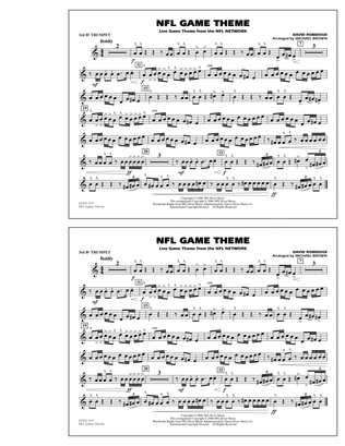 Book cover for NFL Game Theme - 3rd Bb Trumpet
