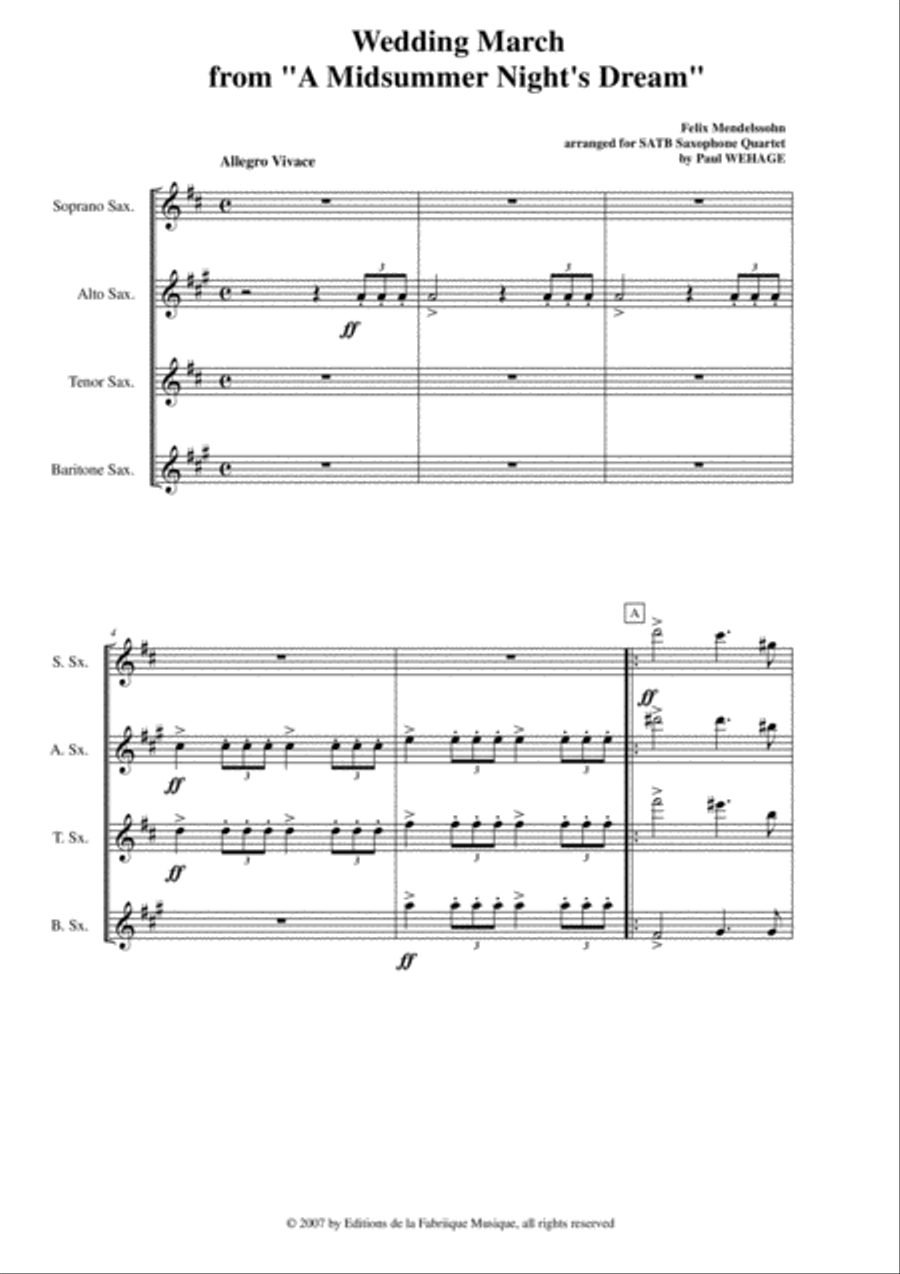 Felix Mendelssohn: Wedding March from 
