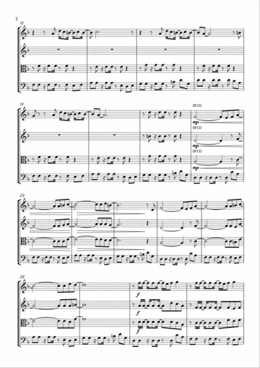 Get Lucky Get Lucky String Quartet scores gallery preview page 2