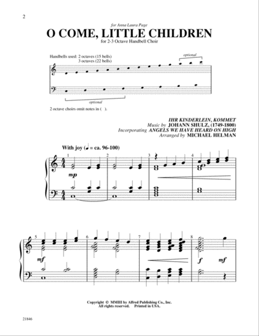O Come, Little Children O Come, Little Children Handbell Choir scores gallery preview page 2