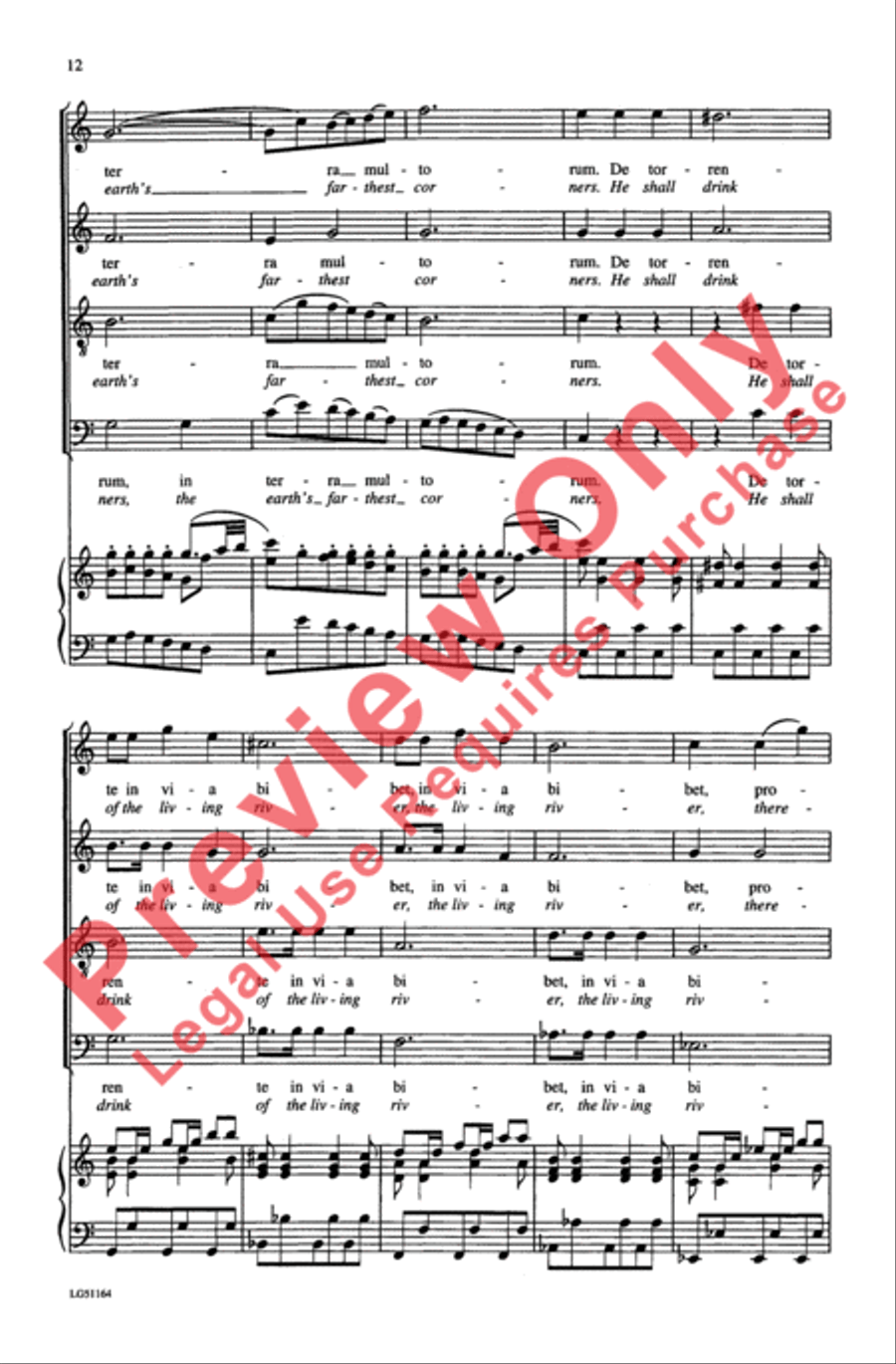 Dixit Dominus, K. 399 4-Part scores gallery preview page 12