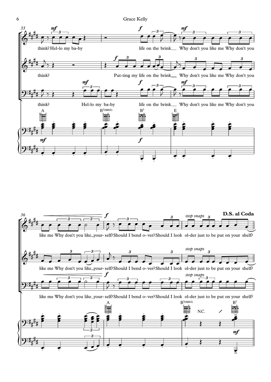 Grace Kelly 3-Part scores gallery preview page 6