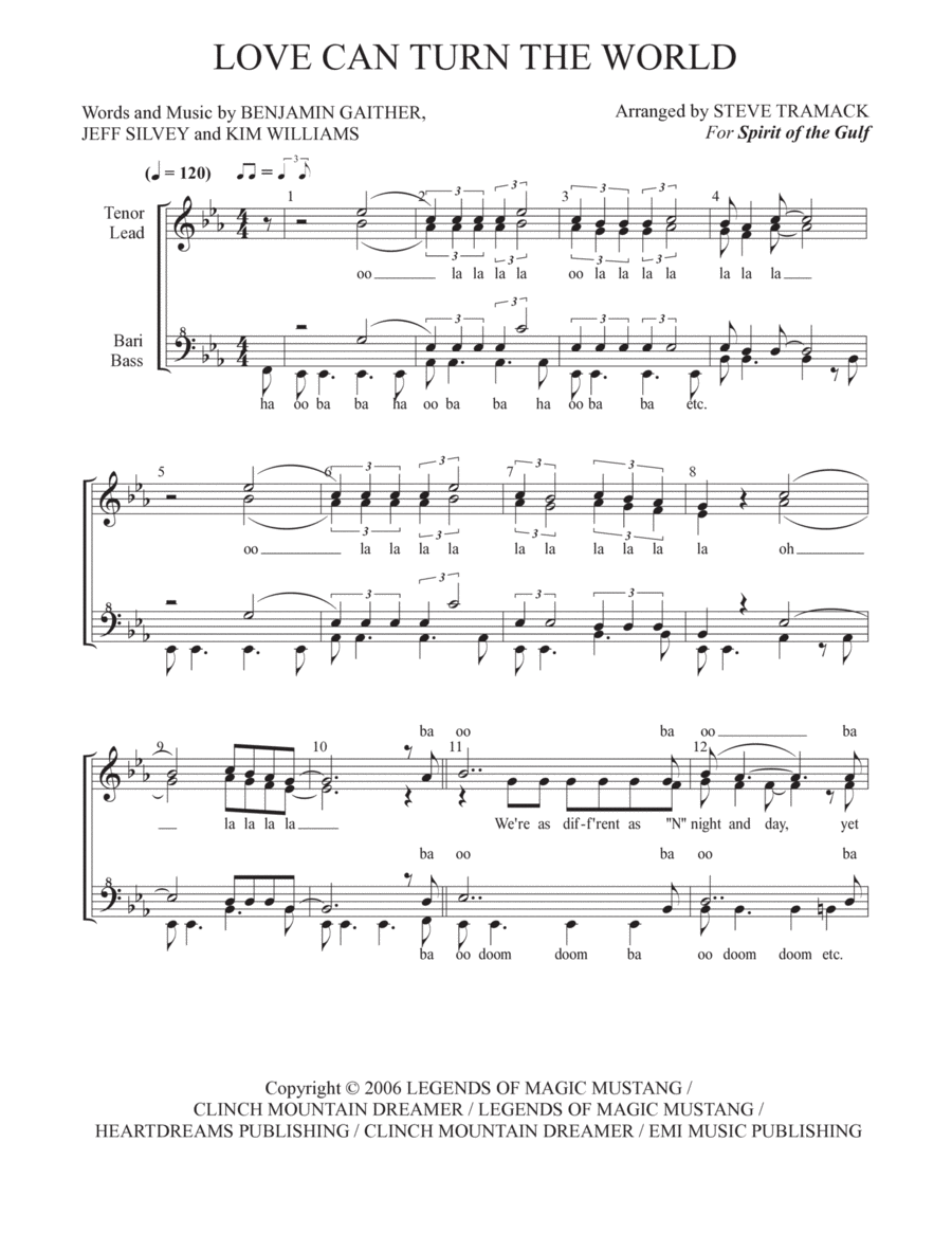 Love Can Turn The World SSAA scores gallery preview page 1