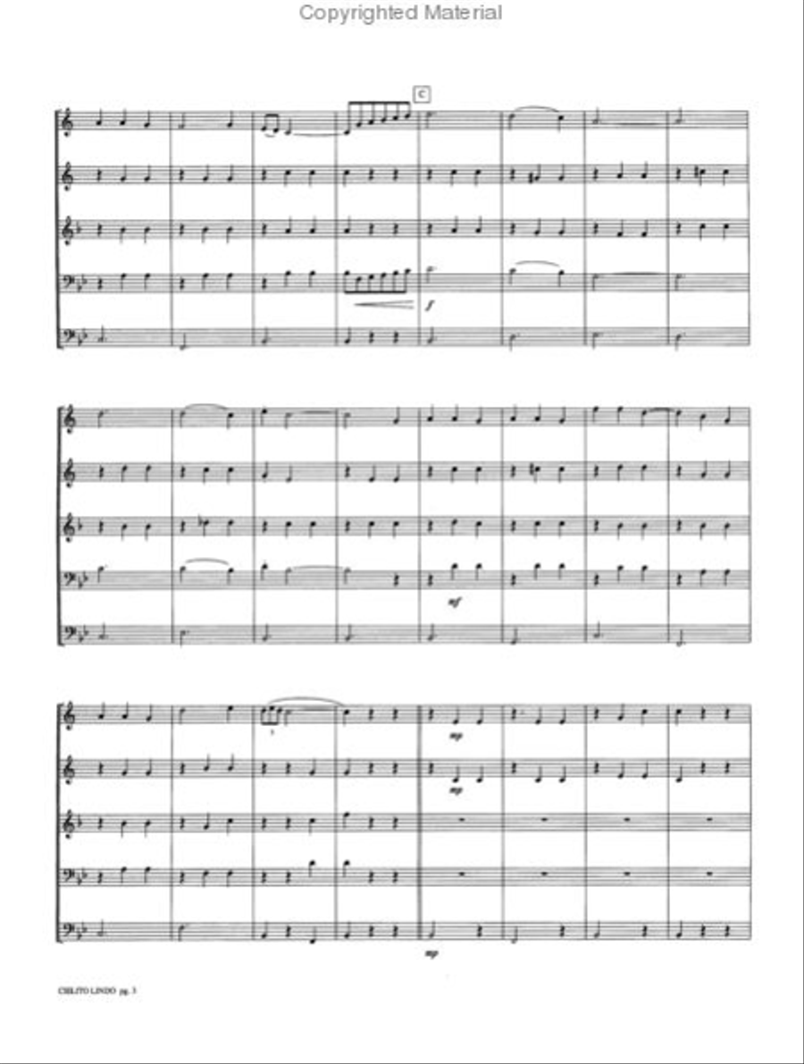Cielito Lindo Brass Quintet scores gallery preview page 3