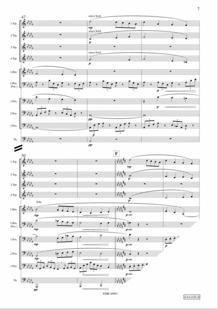 Abendsegen & Pantomime Abendsegen & Pantomime Brass Ensemble scores gallery preview page 9