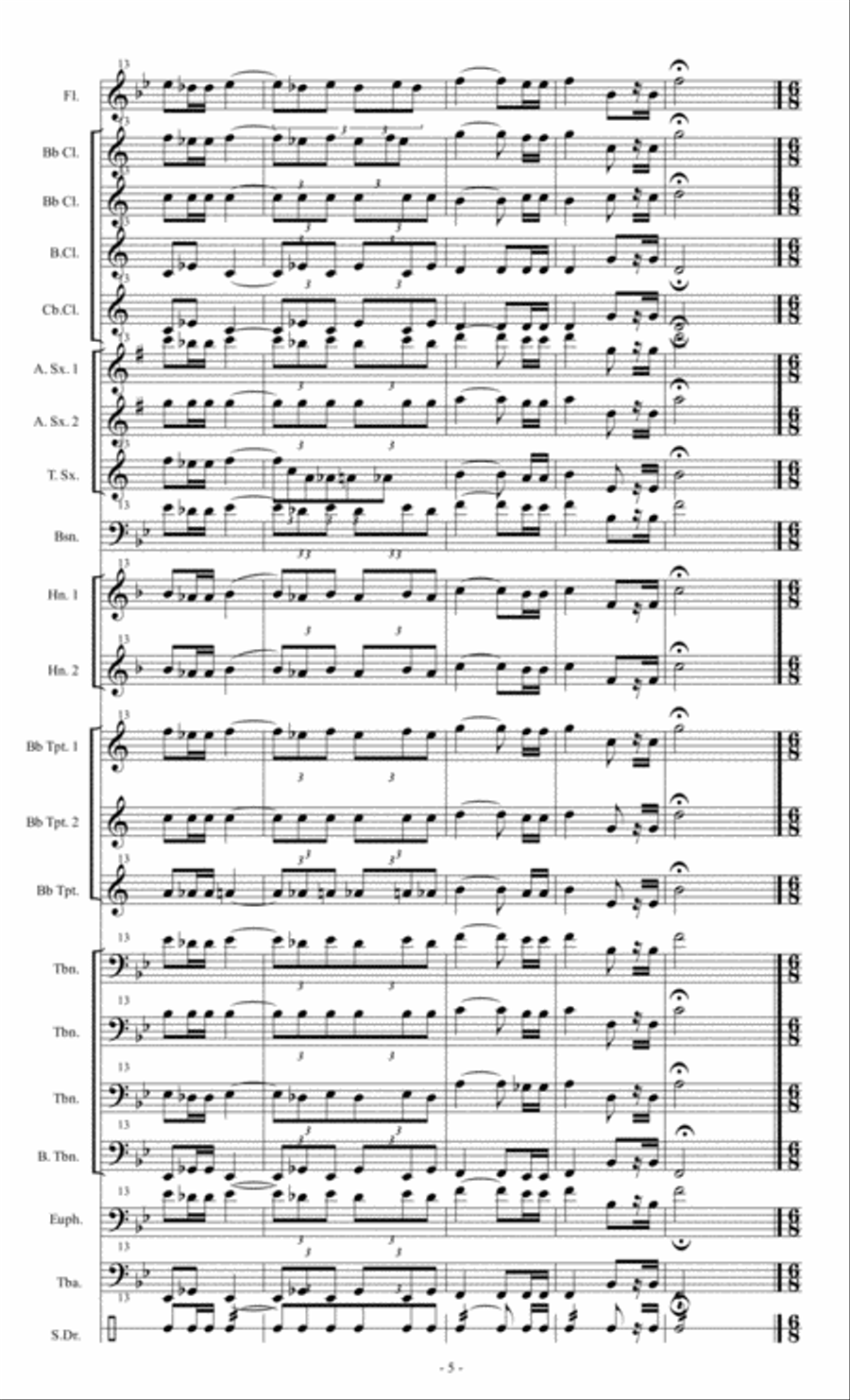 Massing of the Colors Massing of the Colors Marching Band scores gallery preview page 5