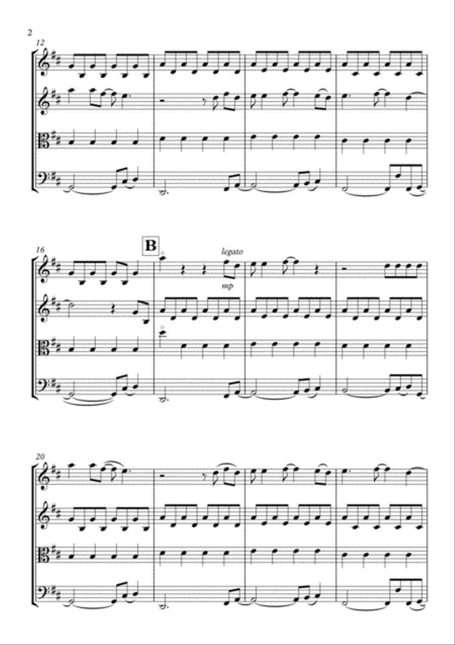 Don't Stop Believin' String Quartet scores gallery preview page 2