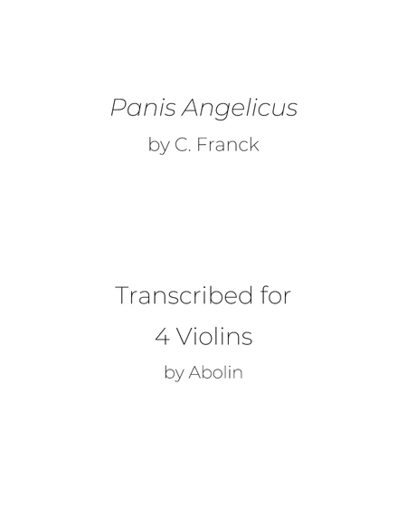 Franck: Panis Angelicus - for Violin Quartet image number null