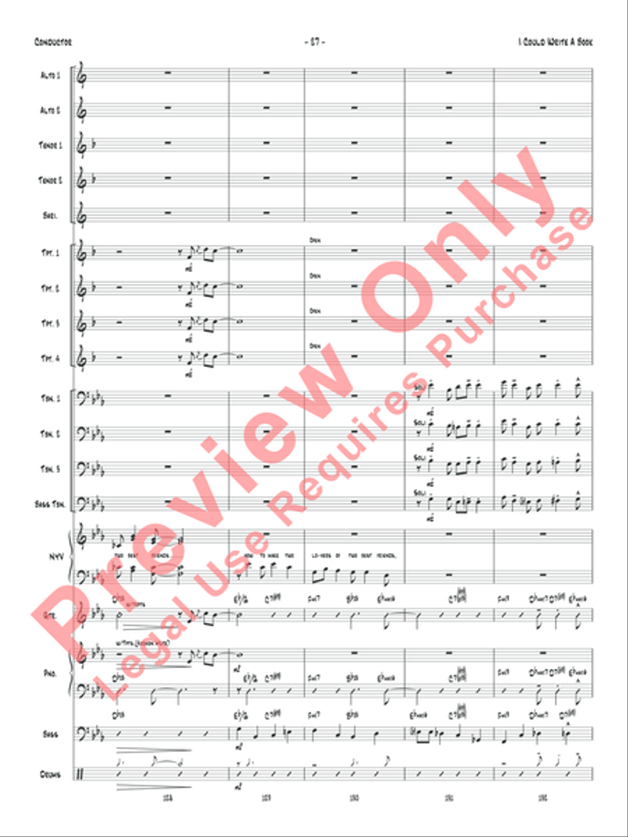 I Could Write a Book Jazz Ensemble scores gallery preview page 30