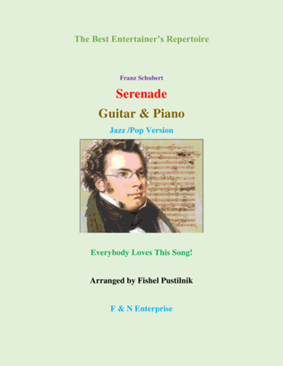 Book cover for "Serenade" by Schubert-Piano Background for Guitar and Piano
