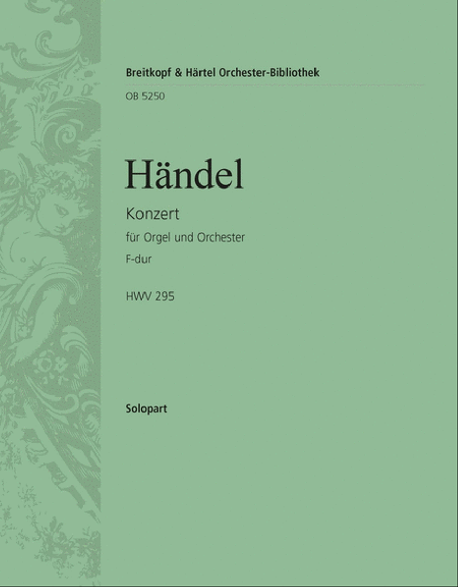 Organ Concerto (No. 13) in F major HWV 295 Orchestra scores gallery preview page 1