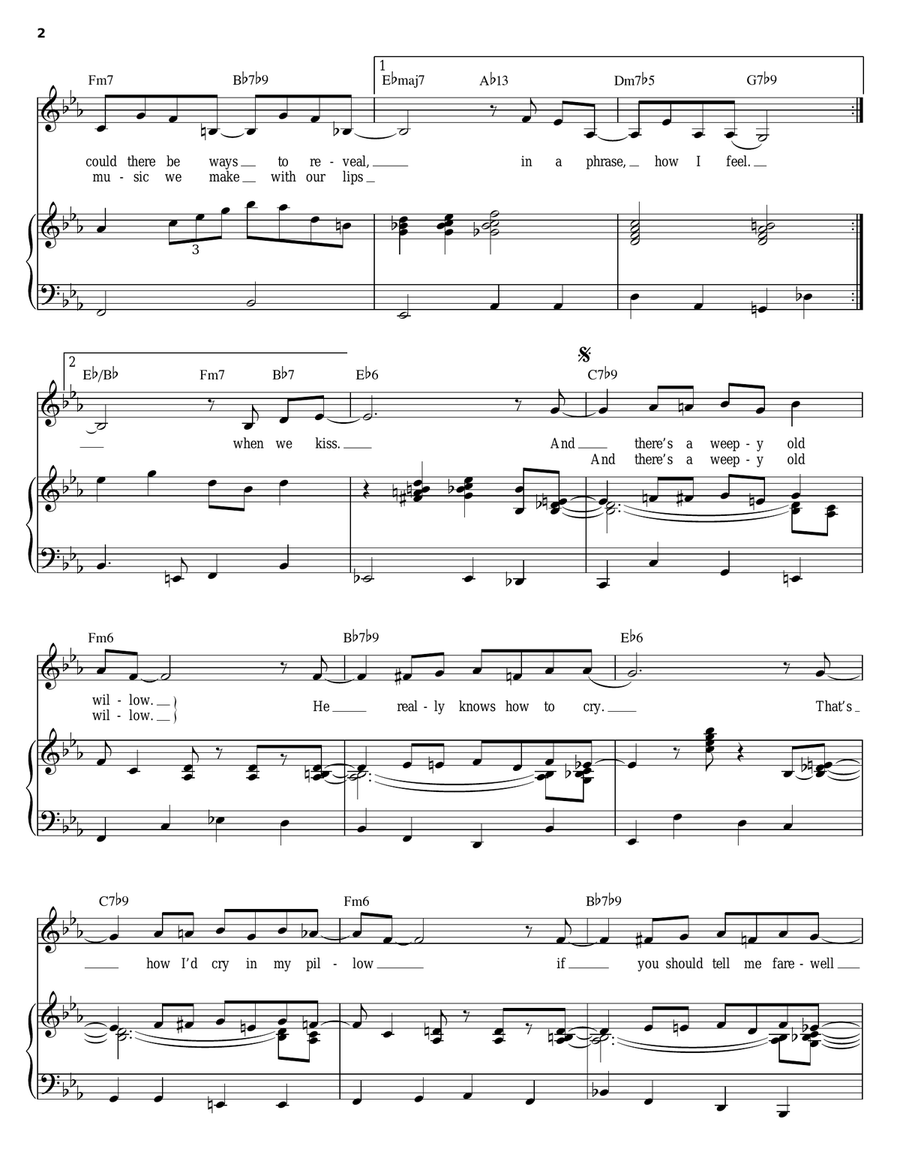 Lullaby Of Birdland Piano, Vocal scores gallery preview page 2