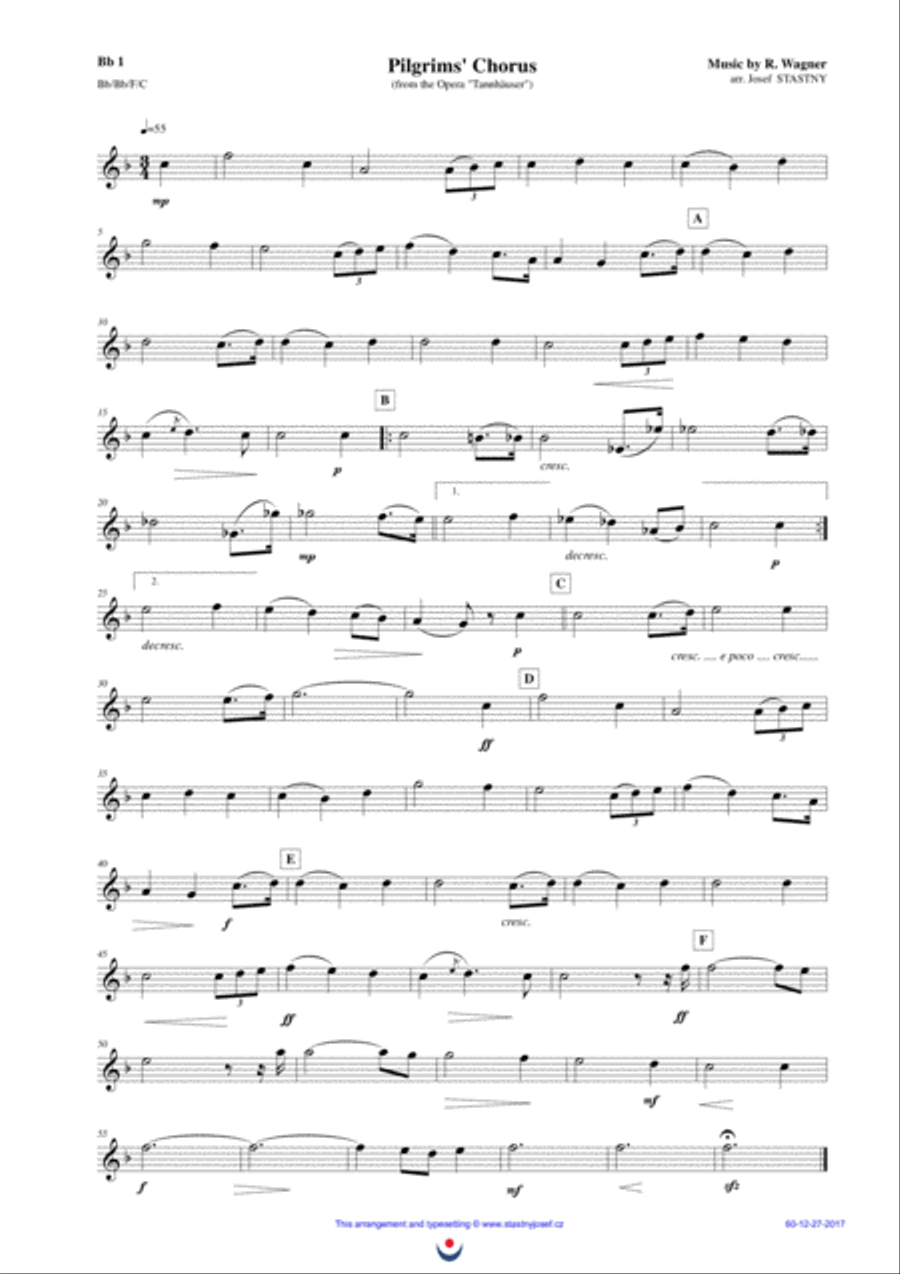Pilgrims´ Chorus Choir scores gallery preview page 3