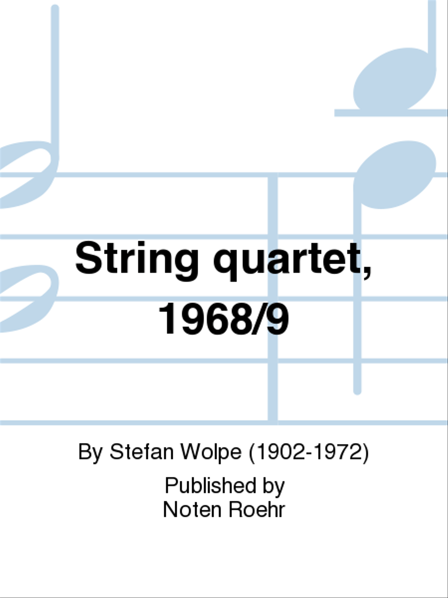 String quartet, 1968/9 String Quartet scores gallery preview page 1