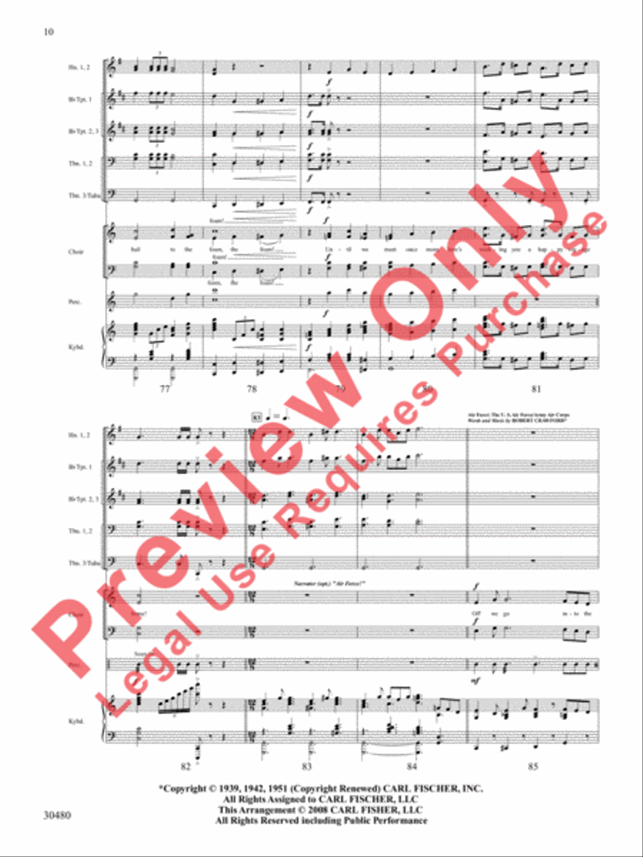 A Tribute to the Armed Services (A Medley) Choir scores gallery preview page 11