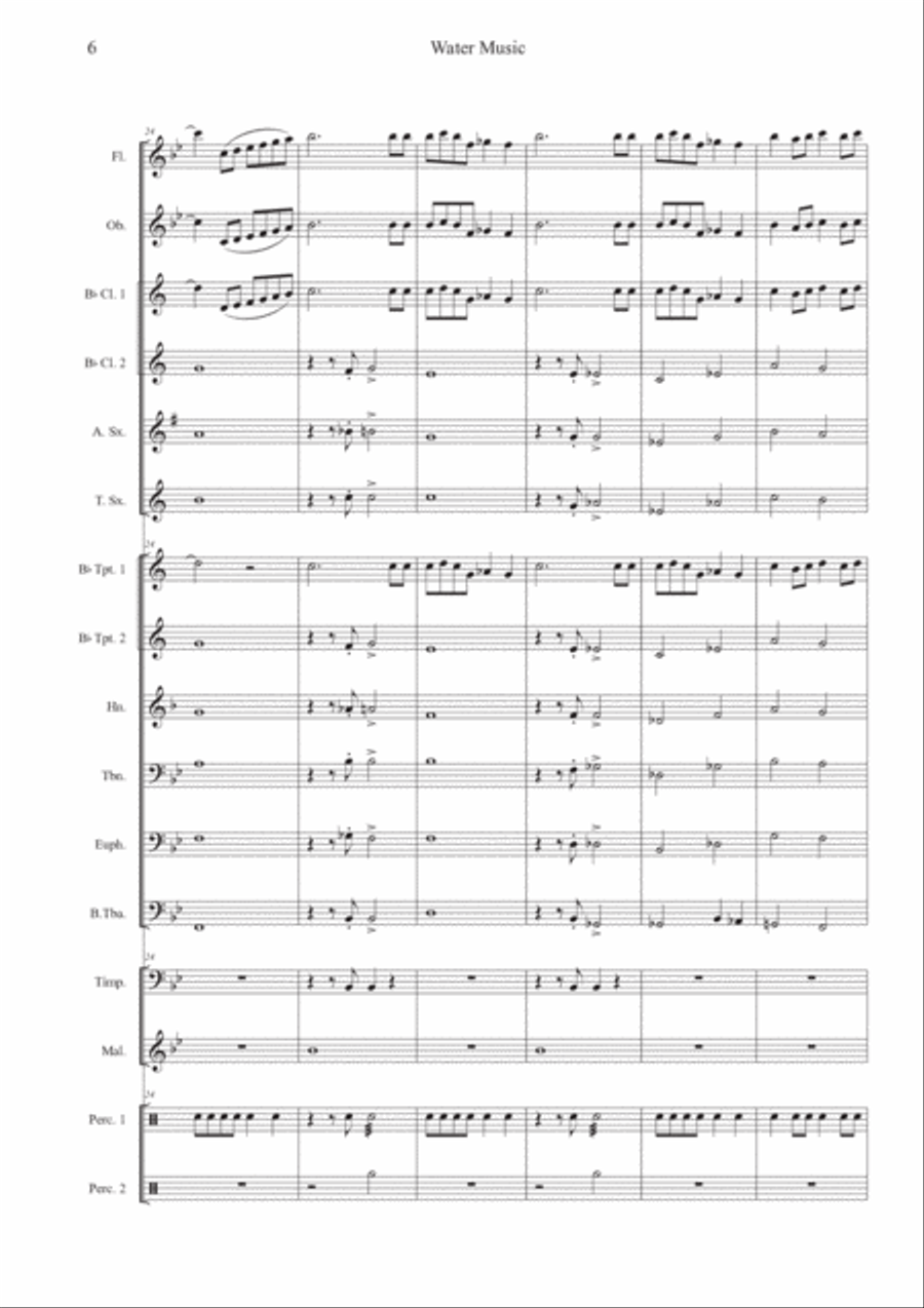 Water Music Concert Band scores gallery preview page 6