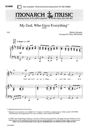 Book cover for My God, Who Gave Everything