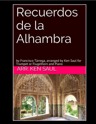 Book cover for Recuerdos de la Alhambra for Trumpet and Piano