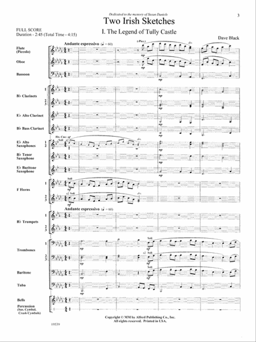 Two Irish Sketches: Score Concert Band scores gallery preview page 3