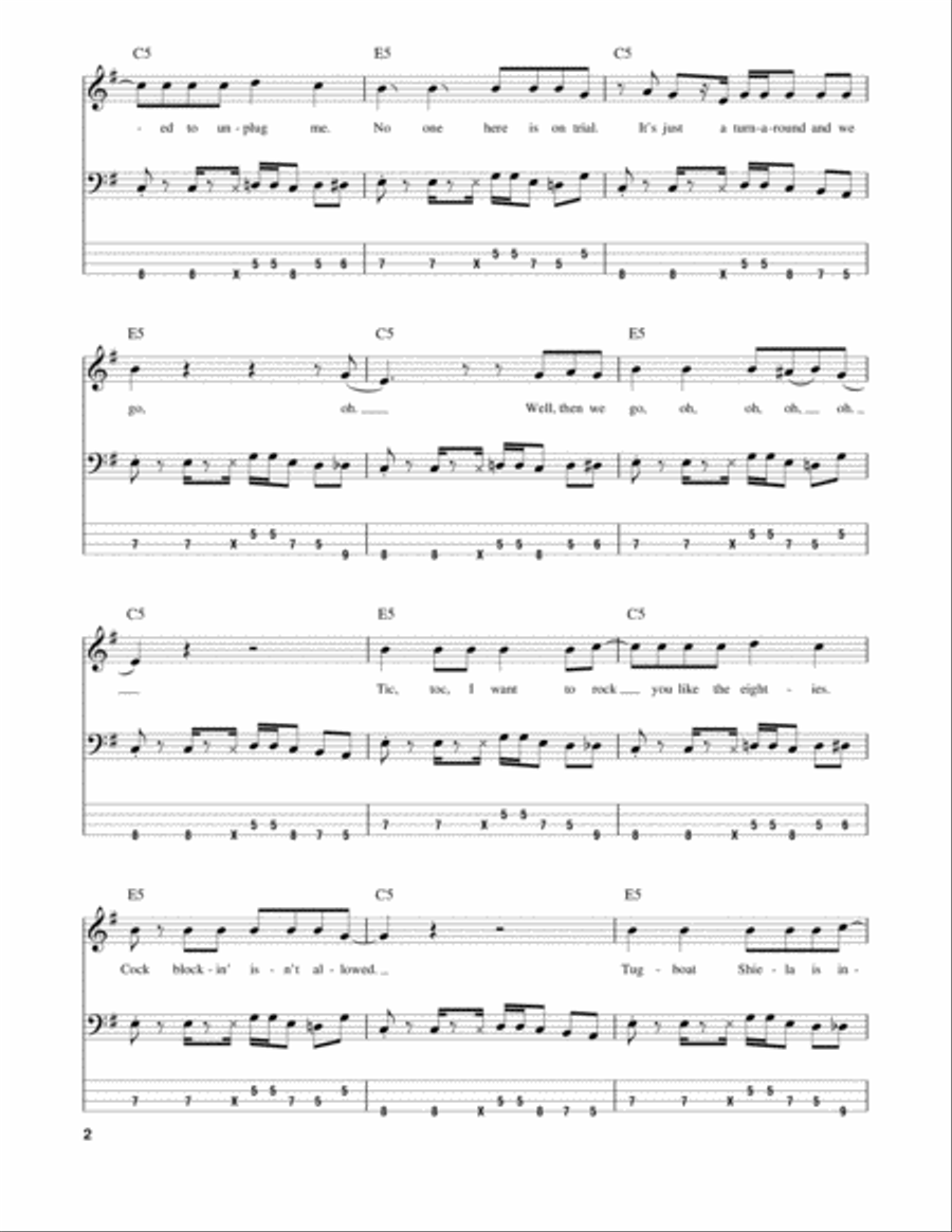 The Adventures Of Rain Dance Maggie Guitar Tablature scores gallery preview page 2