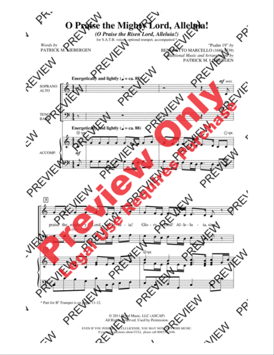 O Praise the Mighty Lord, Alleluia! (O Praise the Risen Lord, Alleluia!) 4-Part scores gallery preview page 2