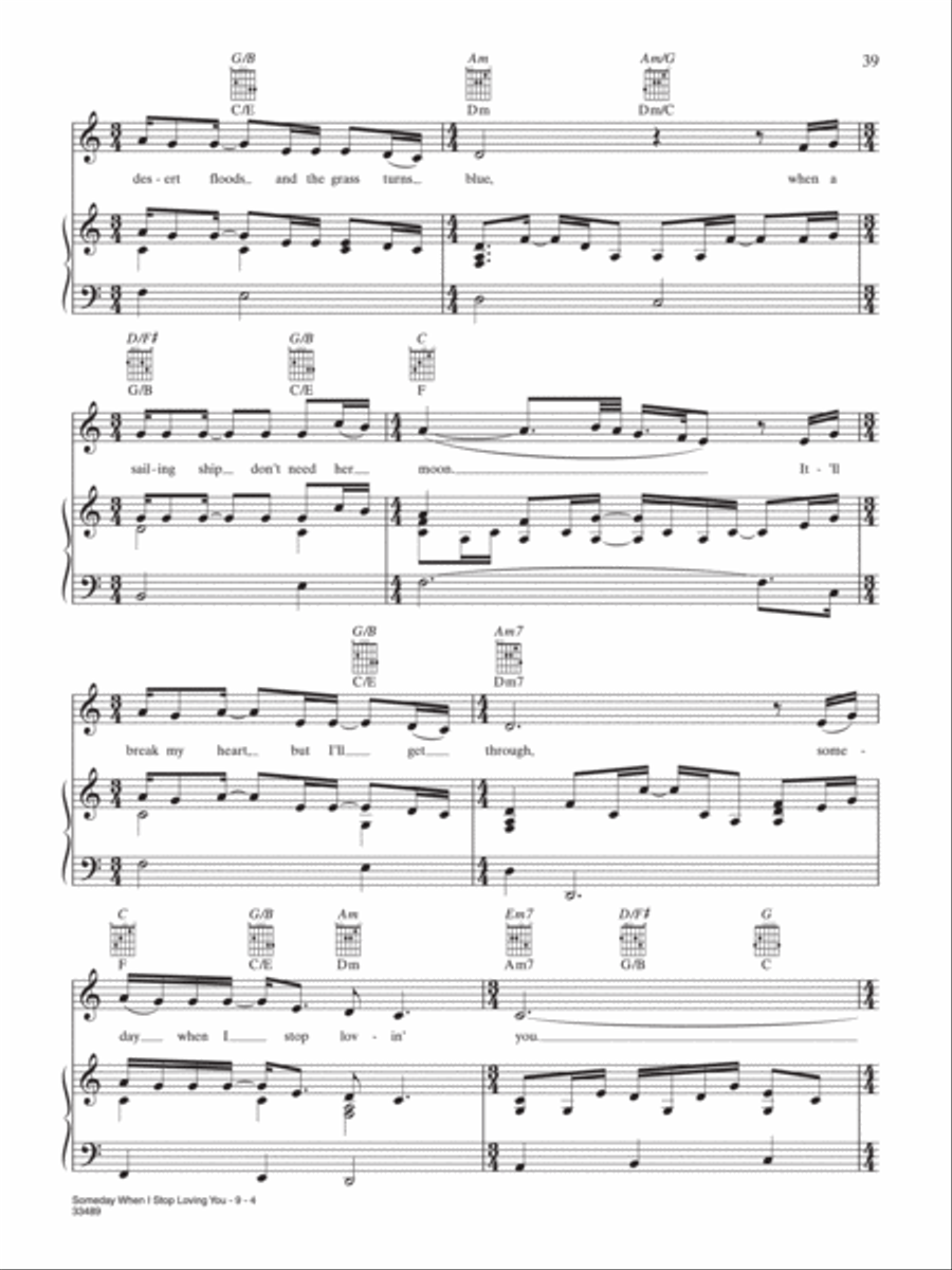Someday When I Stop Loving You Piano, Vocal, Guitar scores gallery preview page 4
