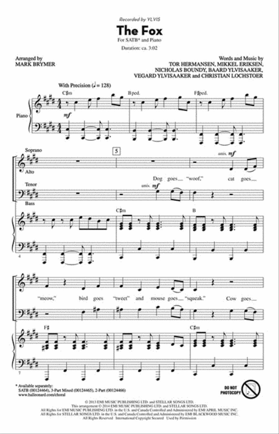The Fox The Fox 4-Part scores gallery preview page 2