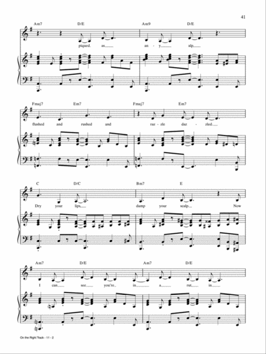 On the Right Track (from Pippin) Piano, Vocal, Guitar scores gallery preview page 2
