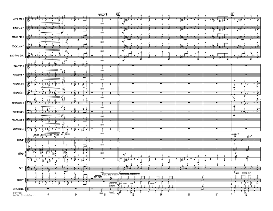 I've Told Ev'ry Little Star - Conductor Score (Full Score) Jazz Ensemble scores gallery preview page 3
