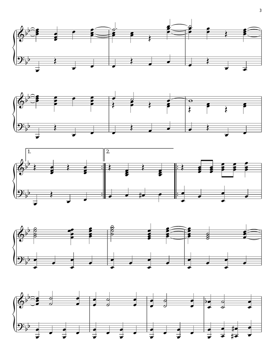 Ob-La-Di, Ob-La-Da Ob-La-Di, Ob-La-Da Piano Solo scores gallery preview page 3