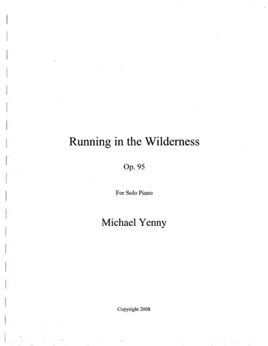 Running in the Wilderness, op. 95 image number null