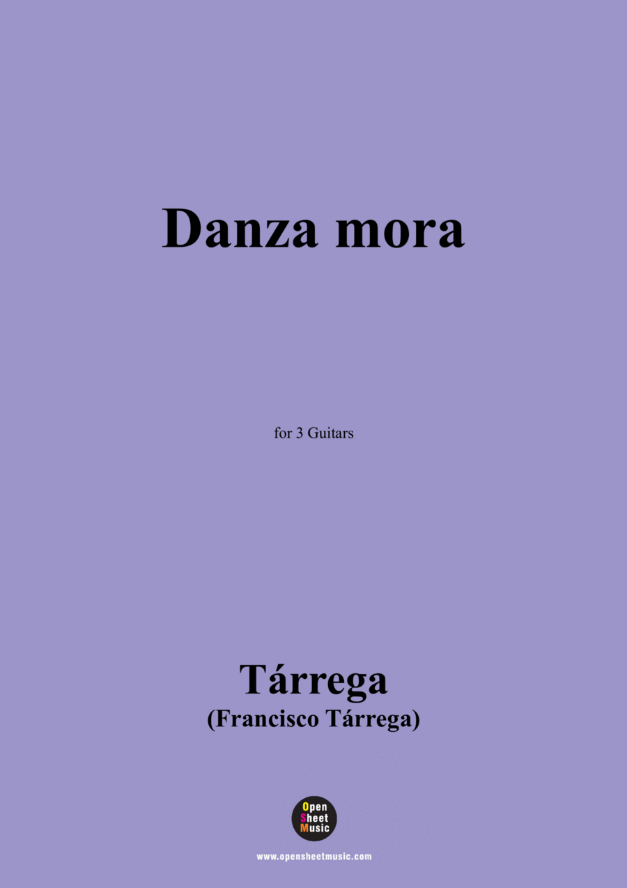Tárrega-Danza mora,for 3 Guitars Guitar Ensemble scores gallery preview page 1