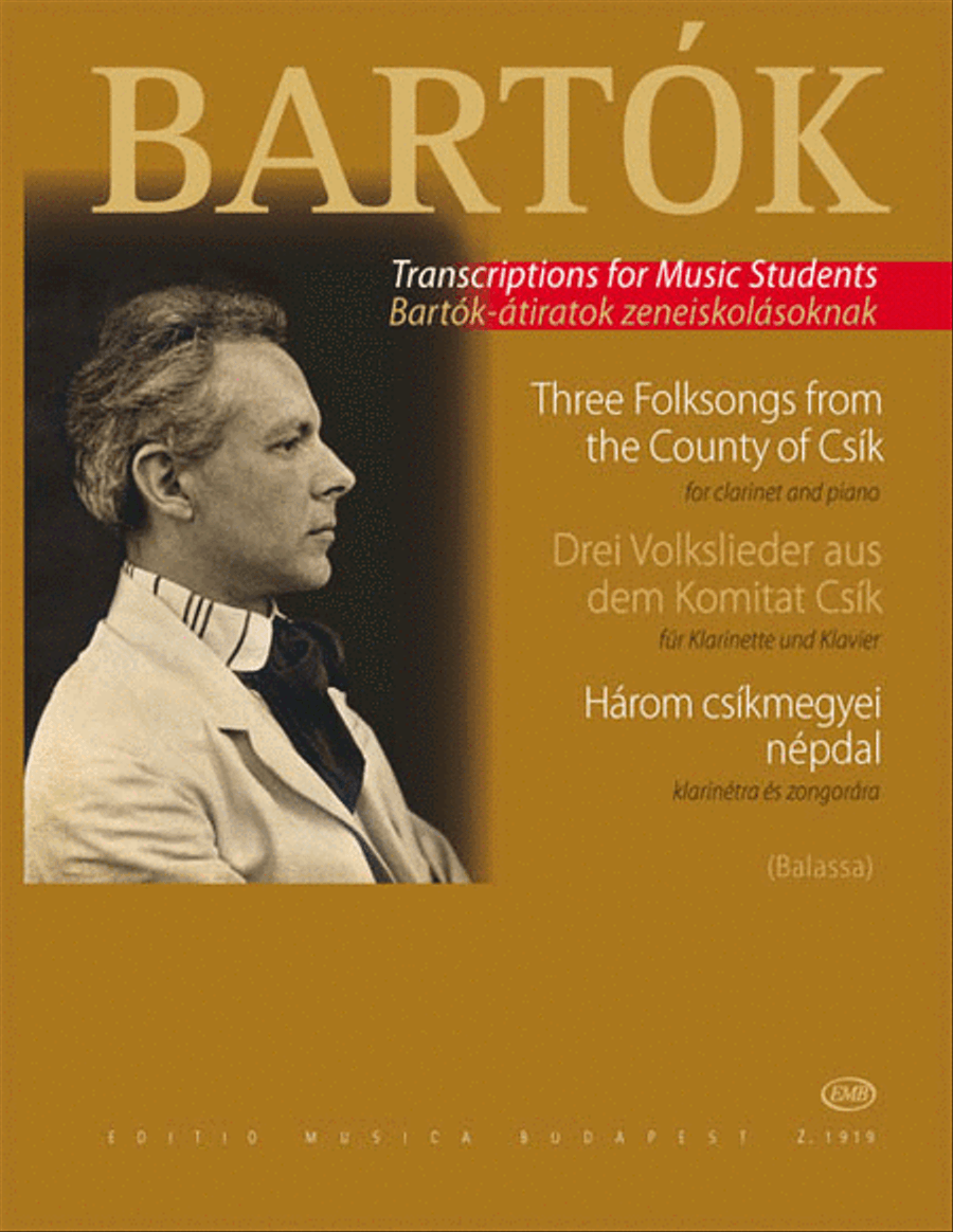 Drei Volkslieder aus dem Komitat Csík Clarinet Solo scores gallery preview page 1