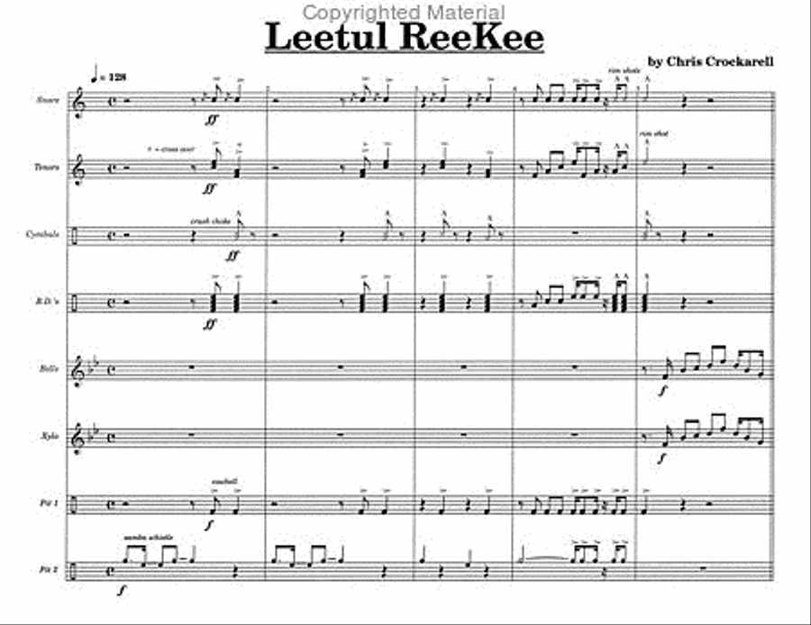 Leetul ReeKee Percussion Ensemble scores gallery preview page 3