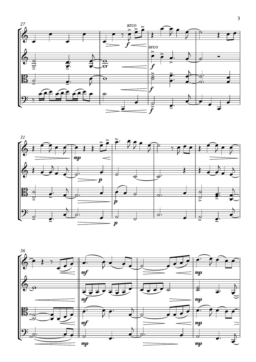 Stay With Me String Quartet scores gallery preview page 3