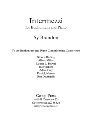 Book cover for Intermezzi for Euphonium and Piano