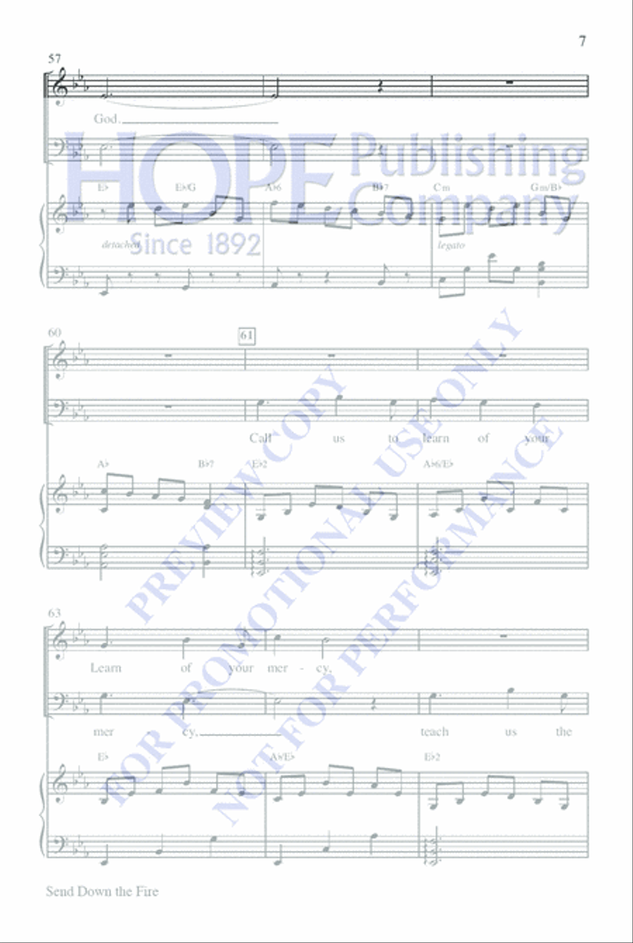 Send Down the Fire Choir scores gallery preview page 7