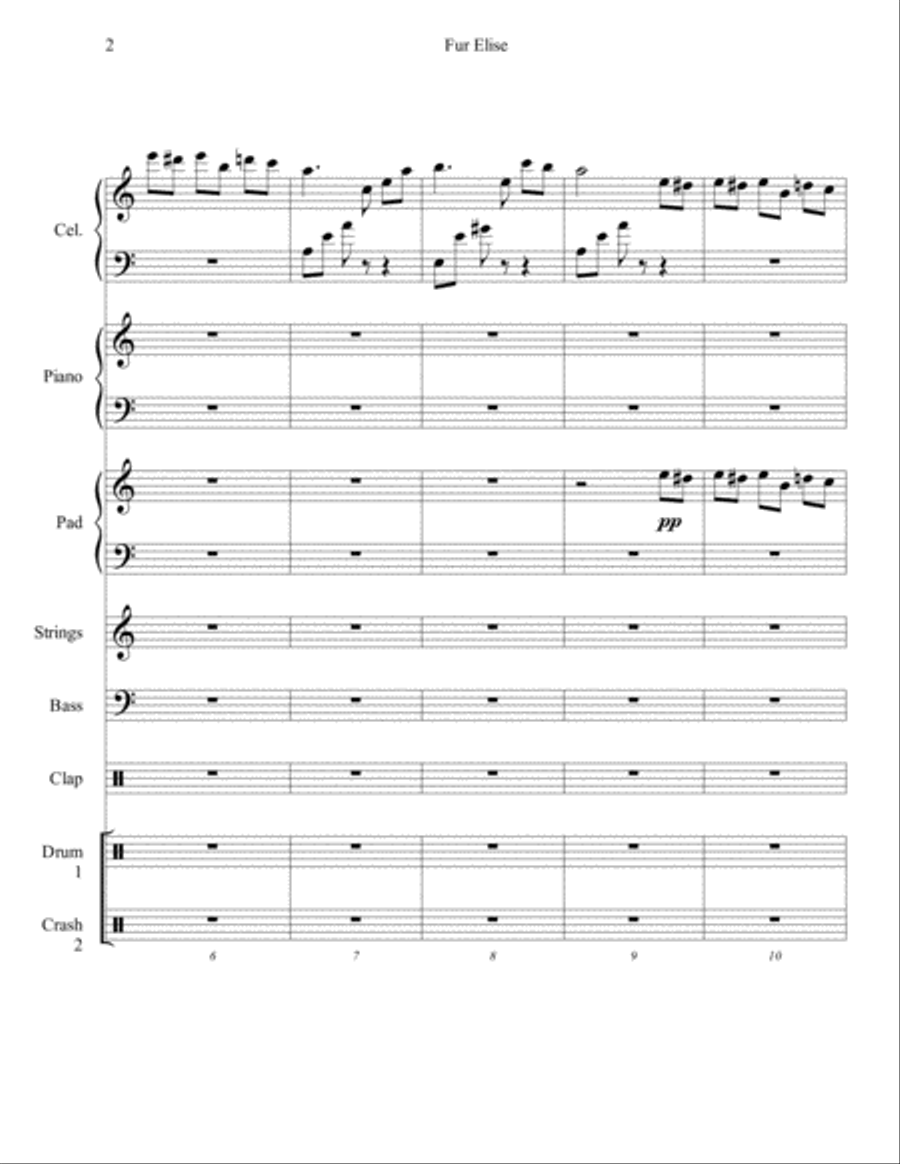 Fur Elise Set of Parts scores gallery preview page 2