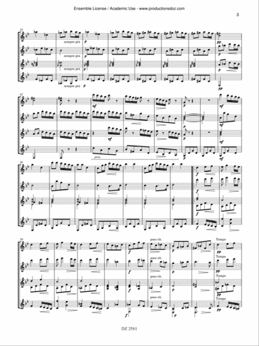 Five Bagatelles Guitar Ensemble scores gallery preview page 3
