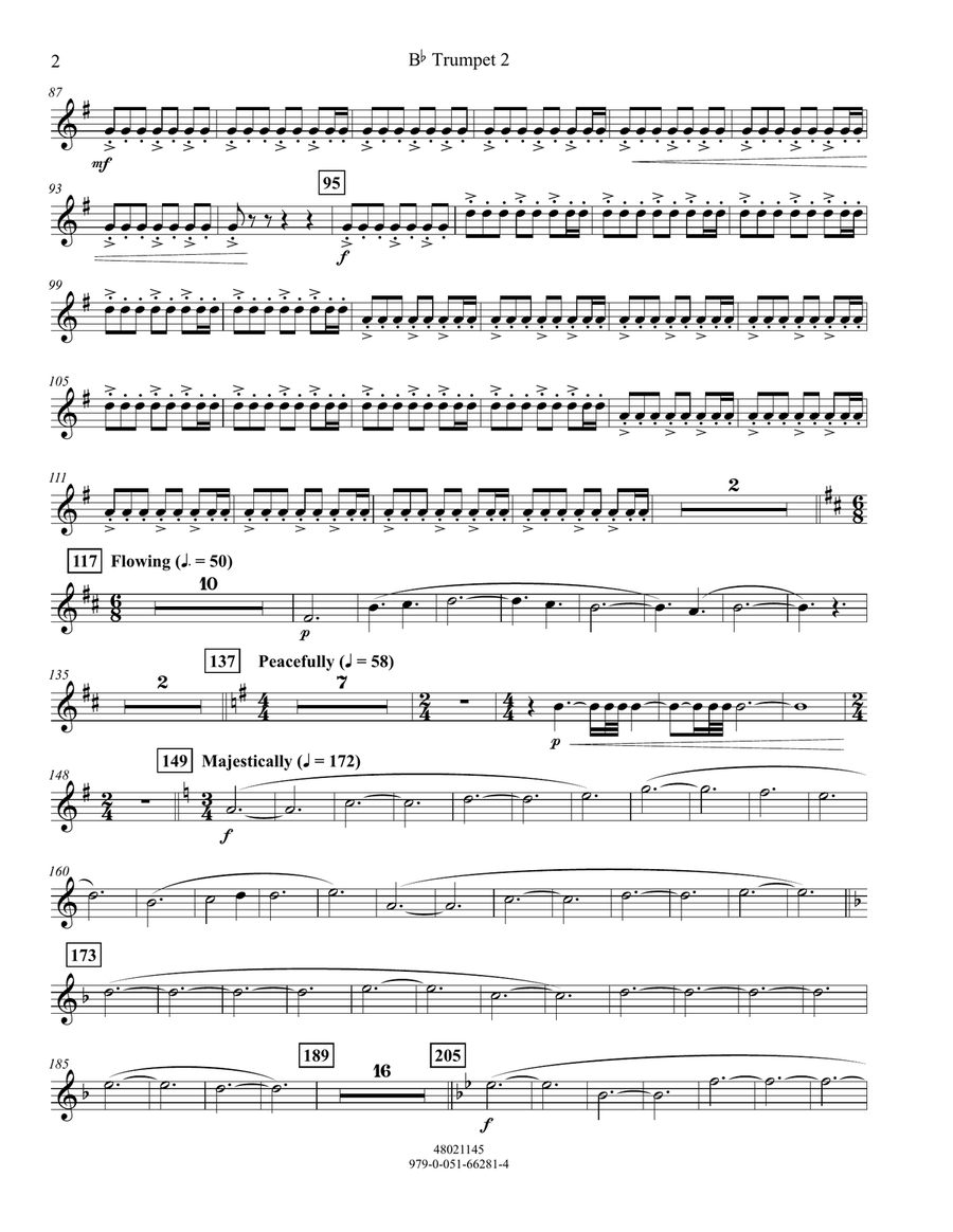 Meridian - Bb Trumpet 2 Meridian - Bb Trumpet 2 Concert Band scores gallery preview page 2
