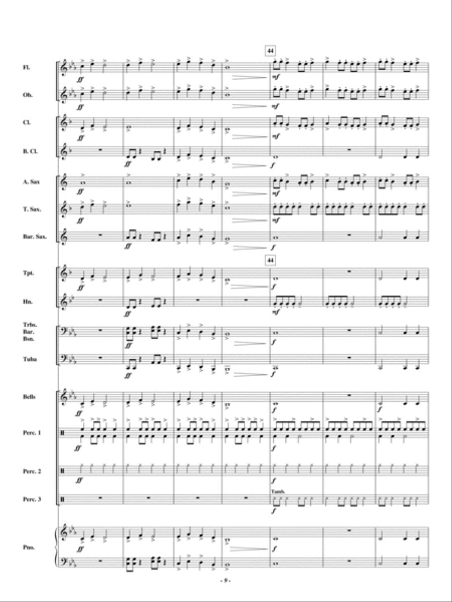 Defeating the Giant Concert Band scores gallery preview page 8