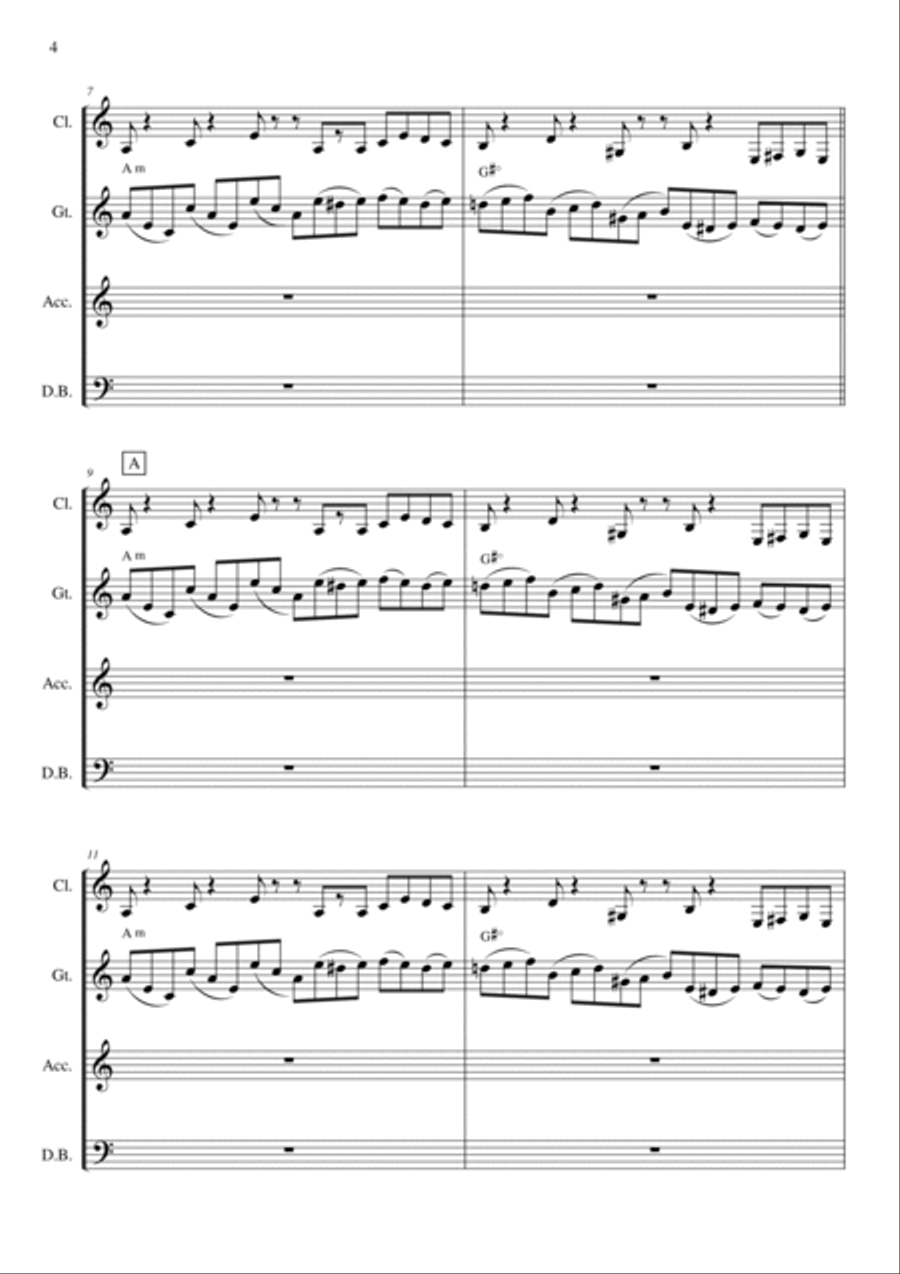 Tango Gosselin Clarinet scores gallery preview page 4